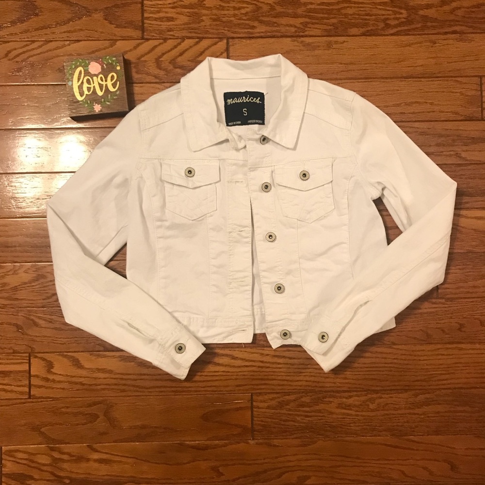 Maurices White Jean Half Jacket